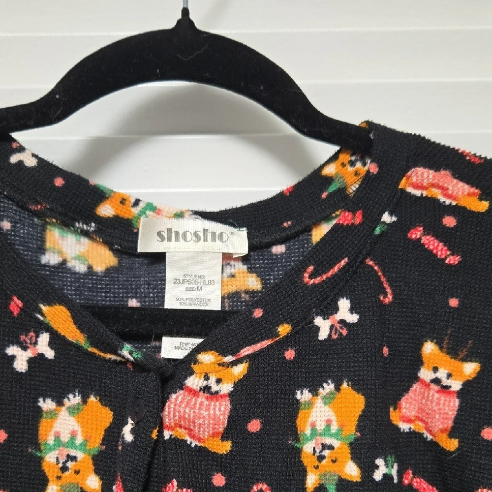 Shosho Black Footie with Colorful Animal Print - Picture 2 of 3